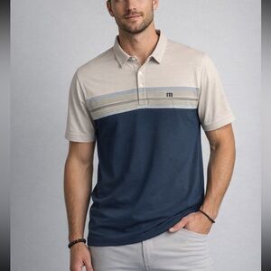 Travis Mathew Blue Polo Shirt